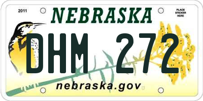 NE license plate DHM272