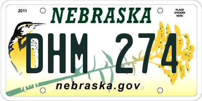 NE license plate DHM274