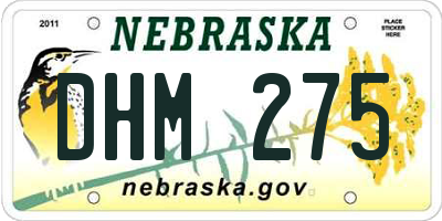 NE license plate DHM275
