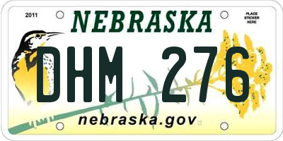 NE license plate DHM276