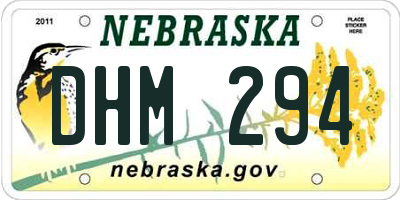 NE license plate DHM294