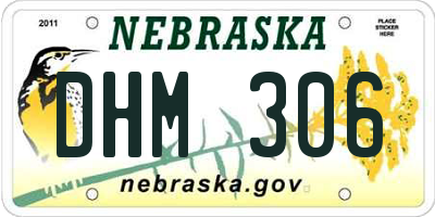 NE license plate DHM306