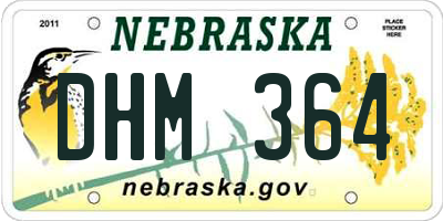 NE license plate DHM364