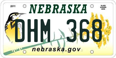 NE license plate DHM368