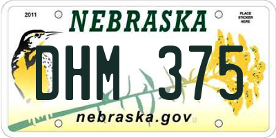 NE license plate DHM375