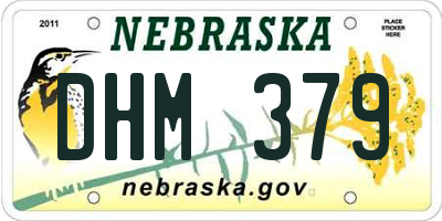NE license plate DHM379