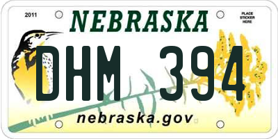 NE license plate DHM394
