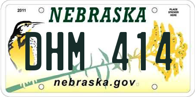NE license plate DHM414