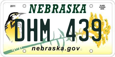 NE license plate DHM439