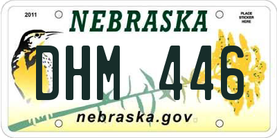 NE license plate DHM446