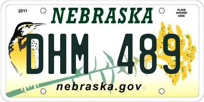 NE license plate DHM489