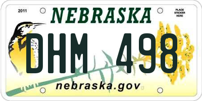 NE license plate DHM498