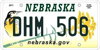 NE license plate DHM506
