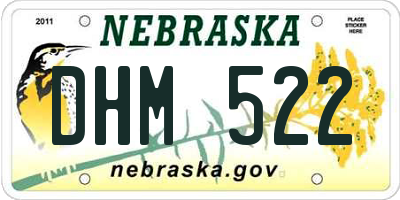 NE license plate DHM522