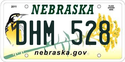 NE license plate DHM528
