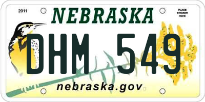 NE license plate DHM549