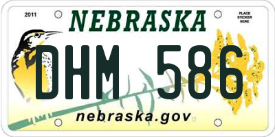NE license plate DHM586