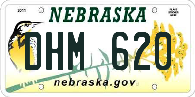 NE license plate DHM620