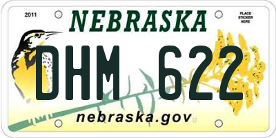 NE license plate DHM622