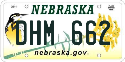 NE license plate DHM662