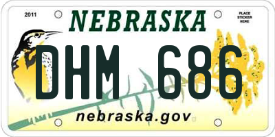 NE license plate DHM686