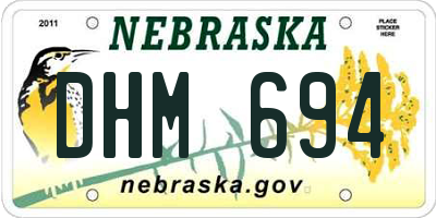 NE license plate DHM694