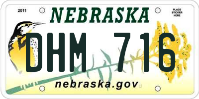 NE license plate DHM716