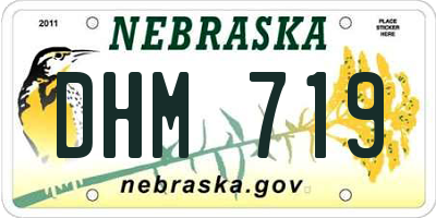 NE license plate DHM719