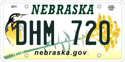 NE license plate DHM720