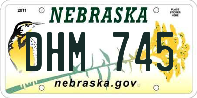 NE license plate DHM745