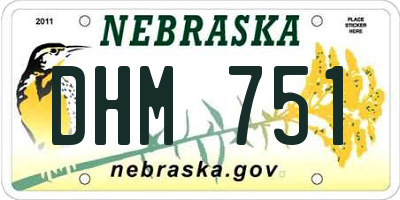 NE license plate DHM751