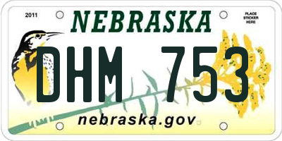 NE license plate DHM753
