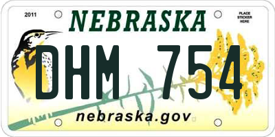 NE license plate DHM754