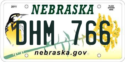 NE license plate DHM766