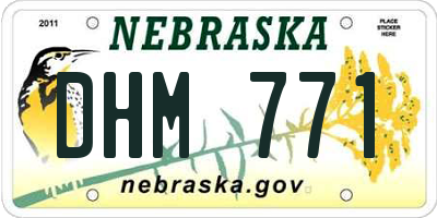 NE license plate DHM771