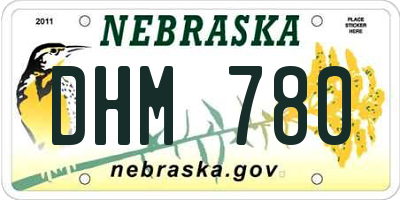 NE license plate DHM780