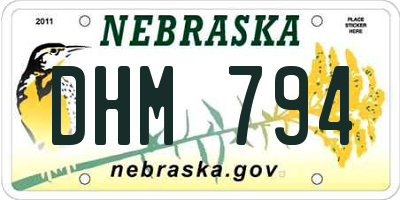 NE license plate DHM794