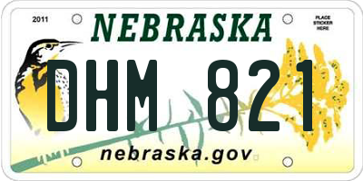 NE license plate DHM821
