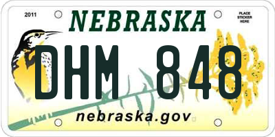 NE license plate DHM848