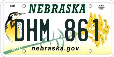 NE license plate DHM861