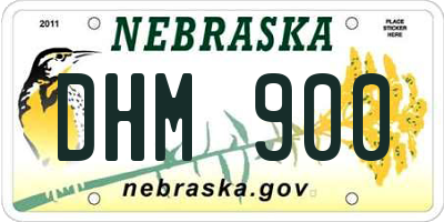 NE license plate DHM900