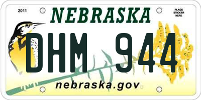 NE license plate DHM944