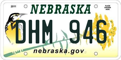 NE license plate DHM946