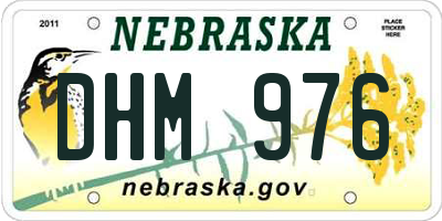 NE license plate DHM976