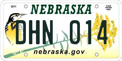 NE license plate DHN014