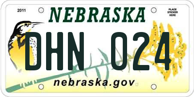NE license plate DHN024