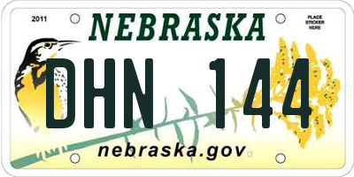 NE license plate DHN144