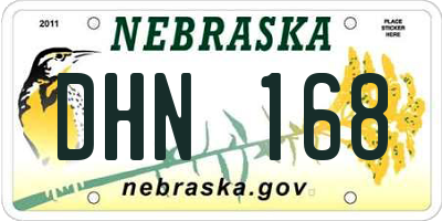 NE license plate DHN168