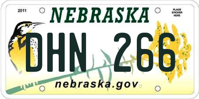 NE license plate DHN266