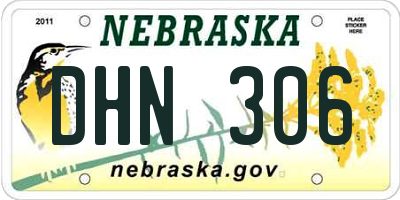 NE license plate DHN306